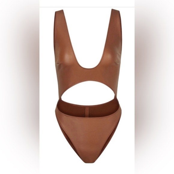 SKIMS Tops - SKIMS Wet Jersey Cutout One-Piece Bodysuit